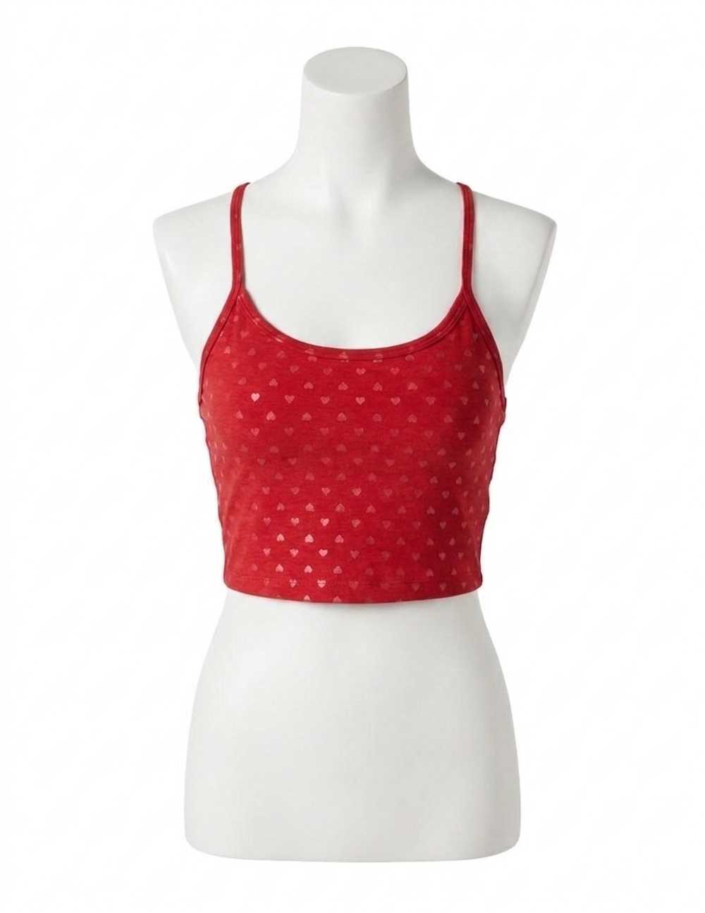 NEW BEYOND YOGA softshine slim racerback high cropped tank top in holly red dits
